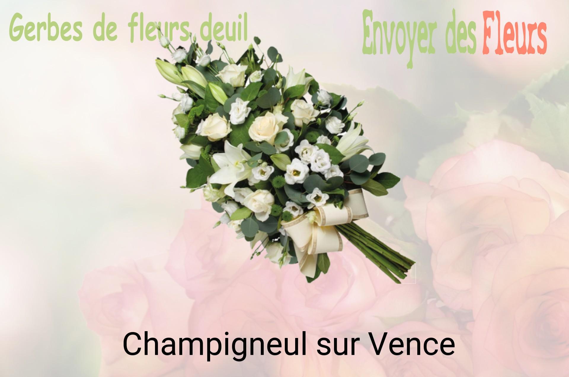 Gerbe de fleurs de deuil livrée à Champigneul-sur-Vence